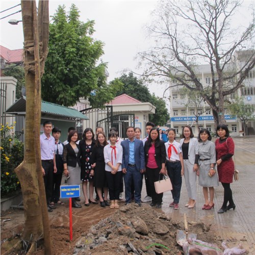 Tết trồng cây tại trường THCS Sài Đồng .